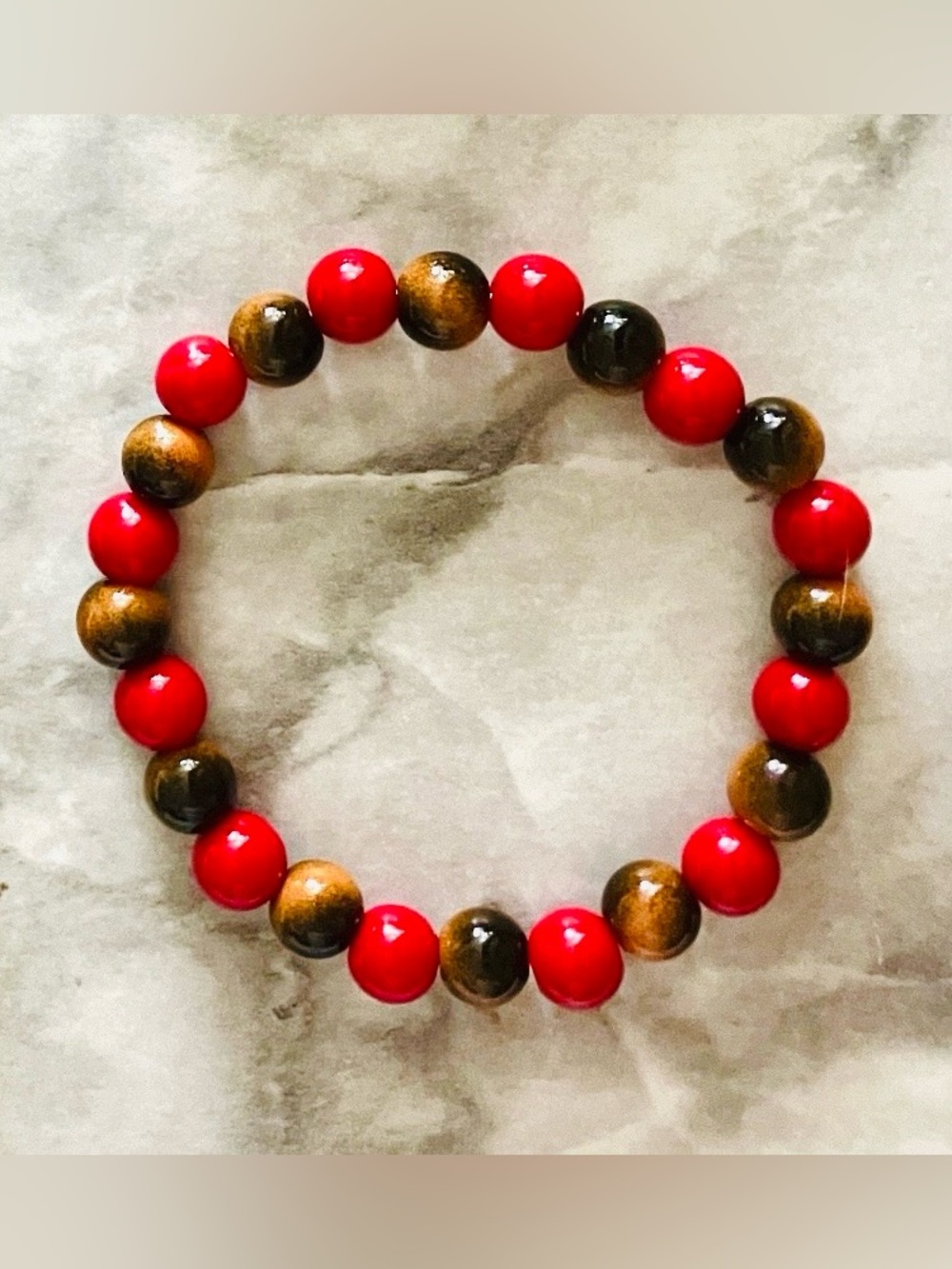 Natural Stone Protection Bracelet | Red Jasper & Tiger’s Eye